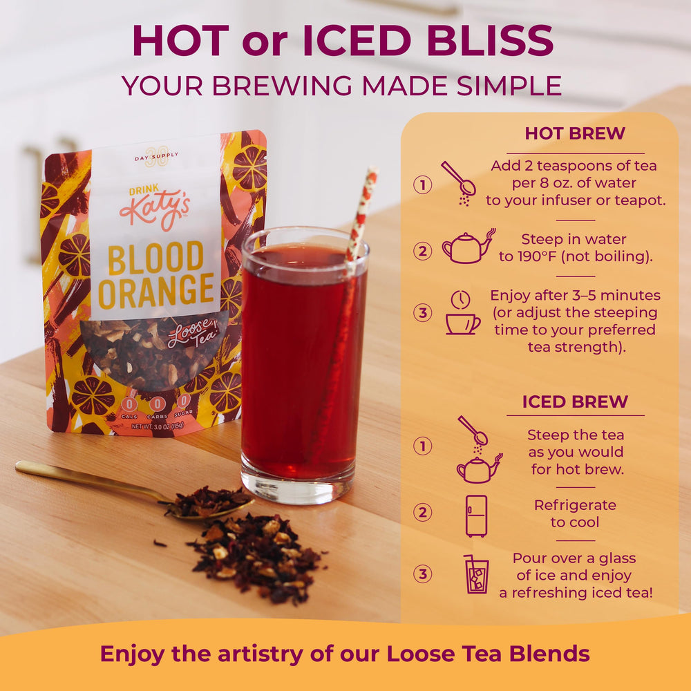 Hot brew releases vivid aroma and citrus character from Katy's blend.
