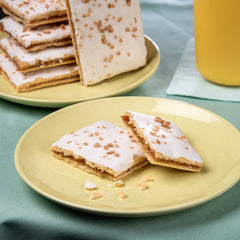 Katz Gluten Free Apple Crisp Pastries toasted reveal a golden crust and inviting aroma.