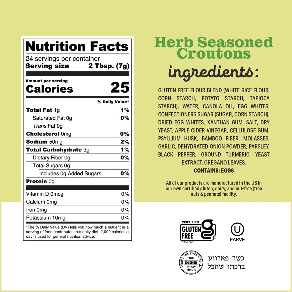 Katz Gluten Free Croutons Variety Pack versatile crunch for meals.