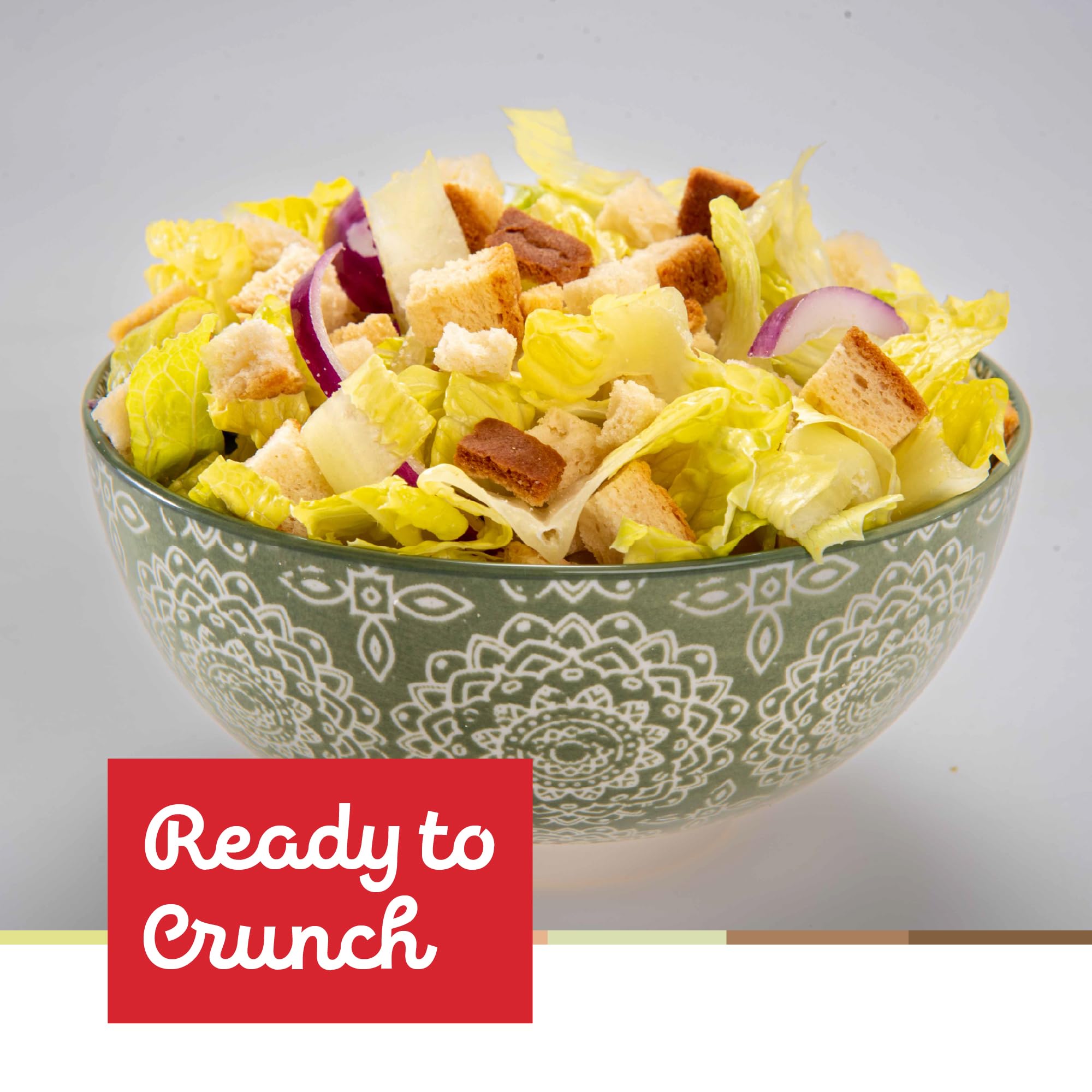 Katz Gluten Free Garlic Croutons shown as a pantry staple for easy meals.