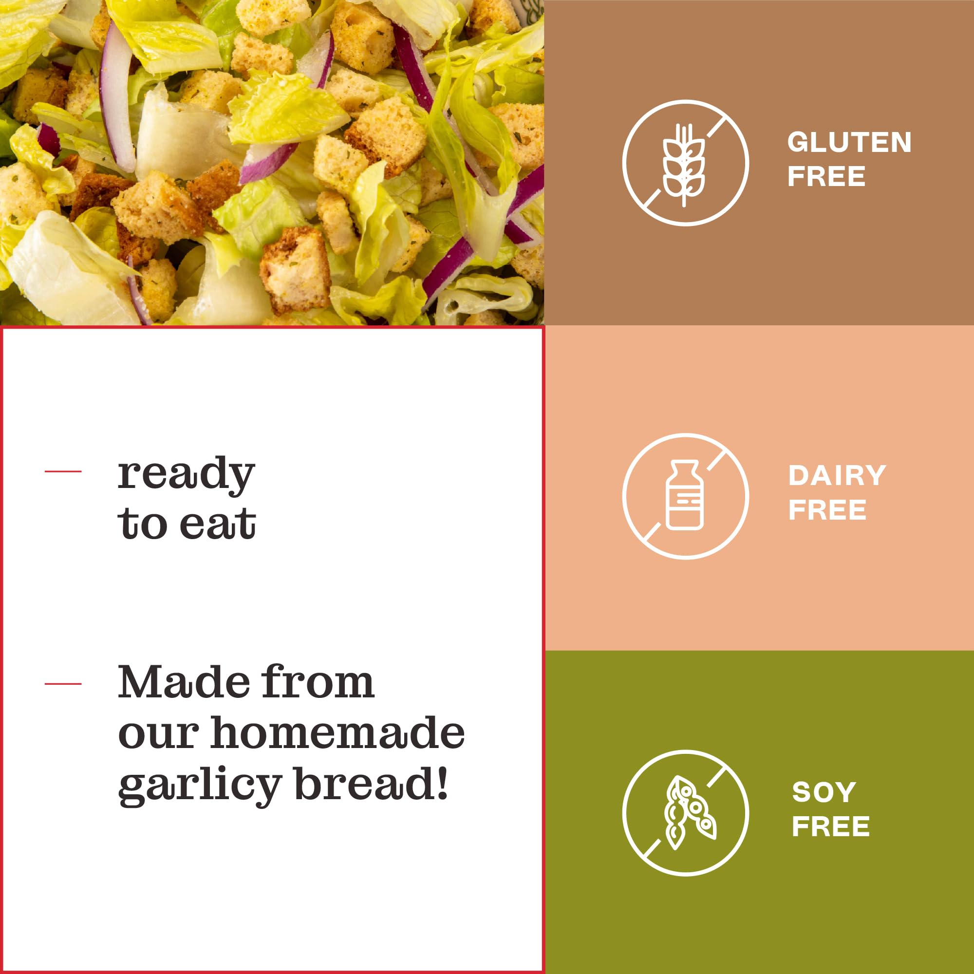 Katz Gluten Free Garlic Croutons with stuffing for added flavor.