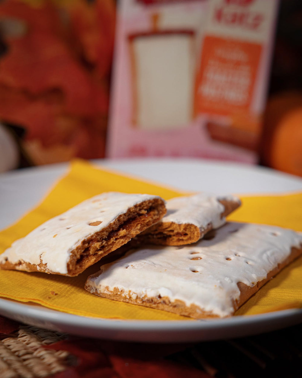 Katz Gluten Free Pumpkin Cheesecake Toaster Pastries dairy-free glaze detail.