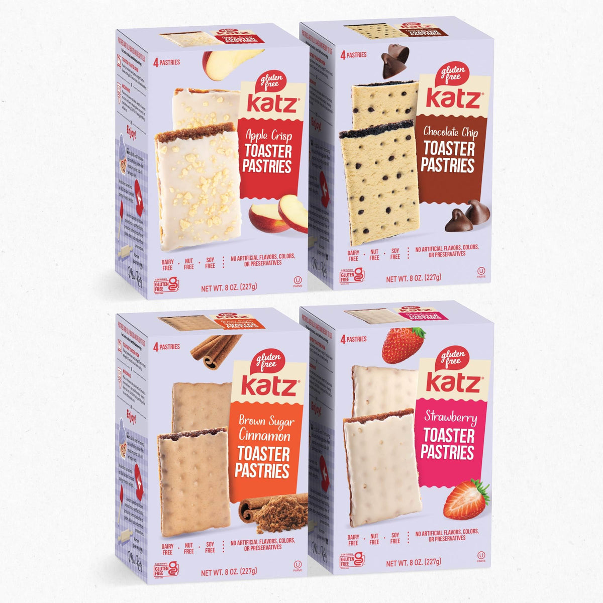 Katz Gluten Free Toaster Pastries pack front, ideal for on-the-go snacking