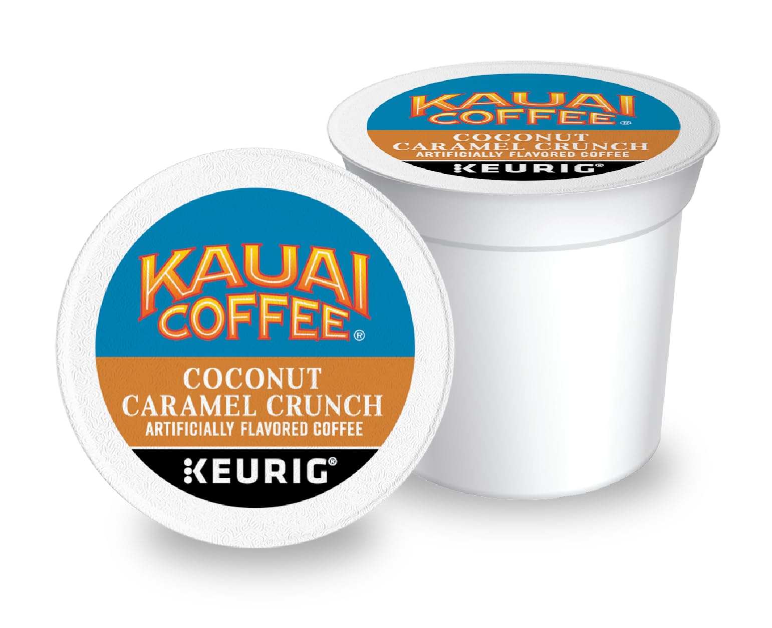 Kauai Coffee Arabica beans close-up highlighting 10 percent Hawaiian origin and premium quality.