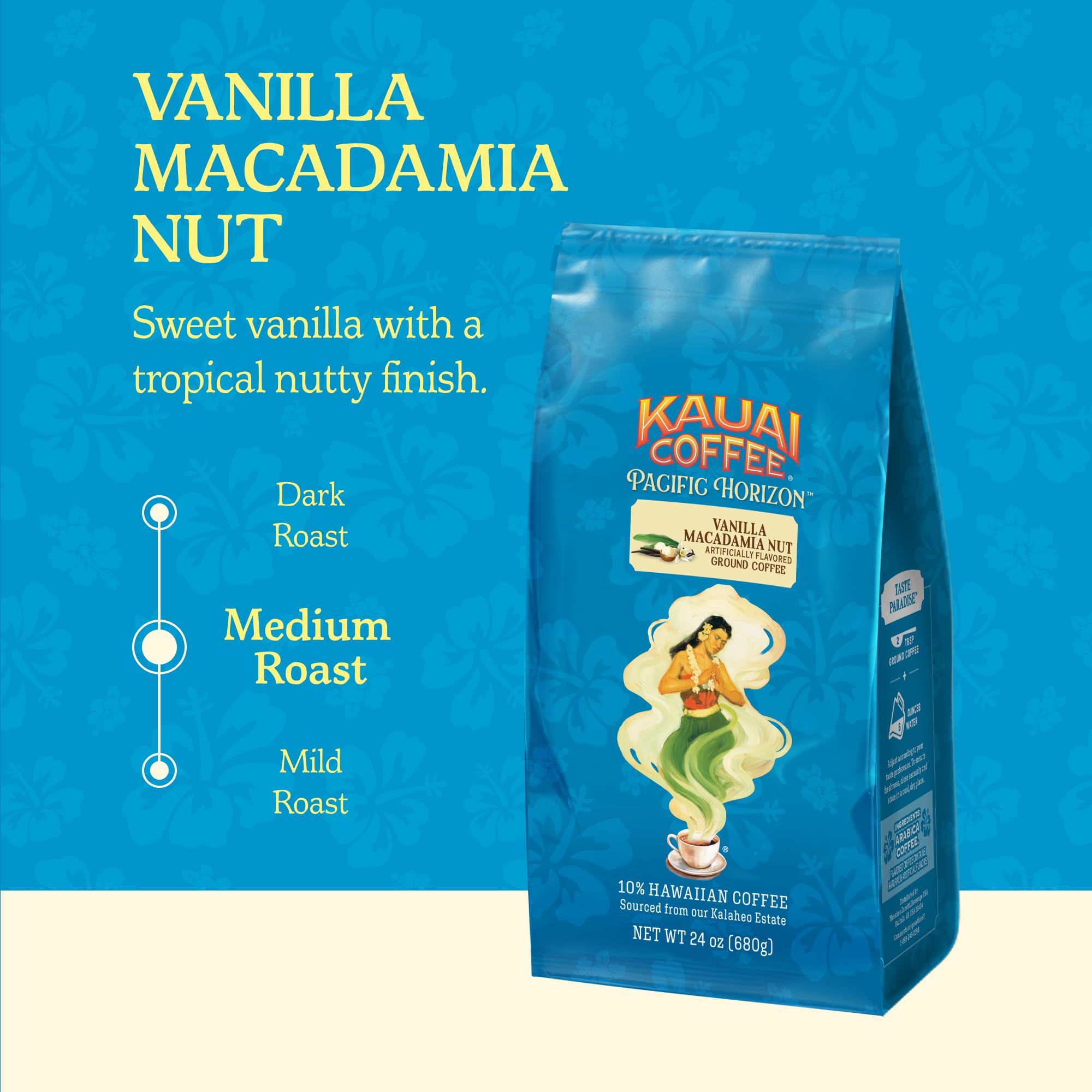 Kauai Coffee Arabica beans from Hawaii origin for a bright, clean brew