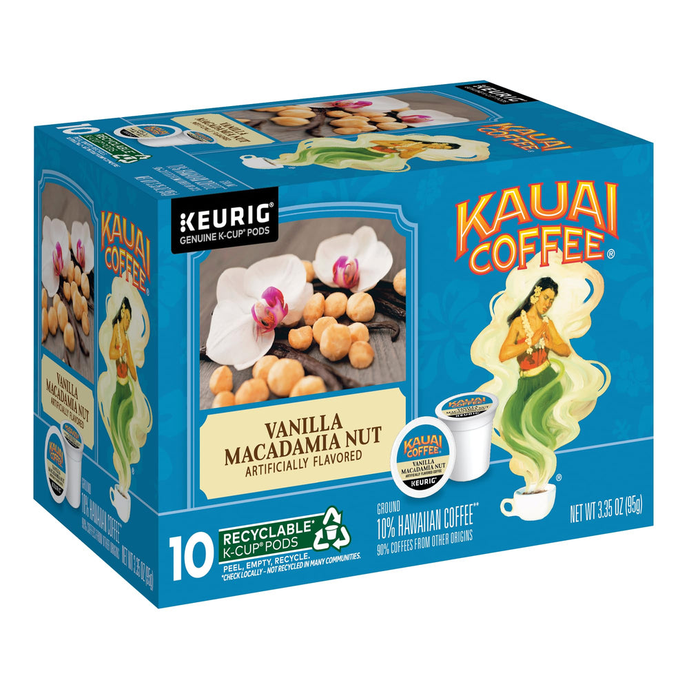 Kauai Coffee Coconut Caramel Crunch pod with tropical sweetness