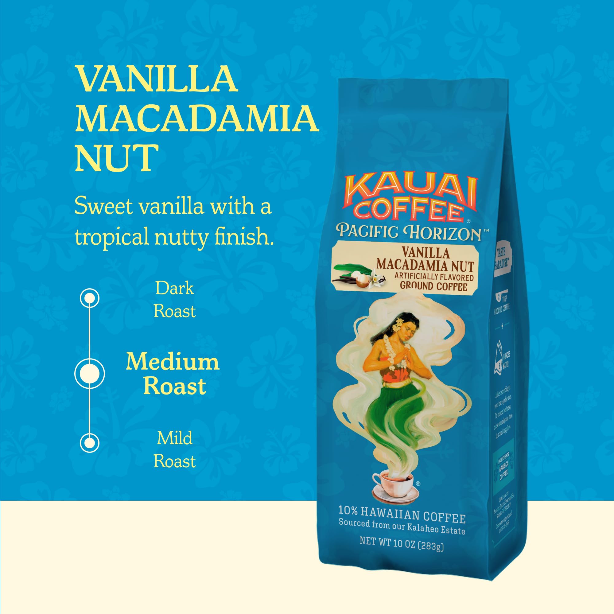 Ground coffee brewing aroma for a rich cup