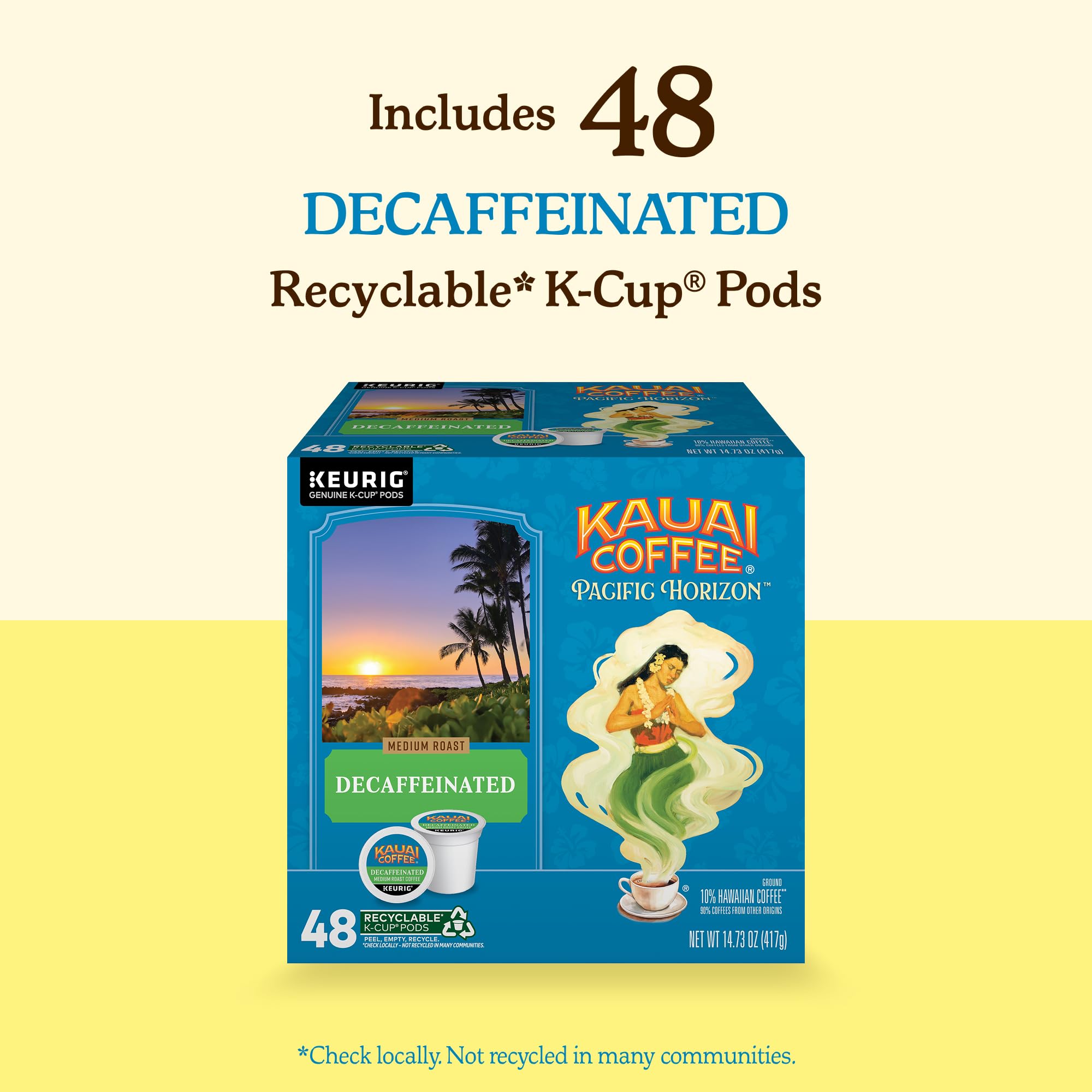 Consistent flavor and aroma in every batch of Kauai Coffee K-Cups.