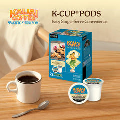 Kauai Coffee K-Cup pour captures a creamy, aromatic cup for mornings
