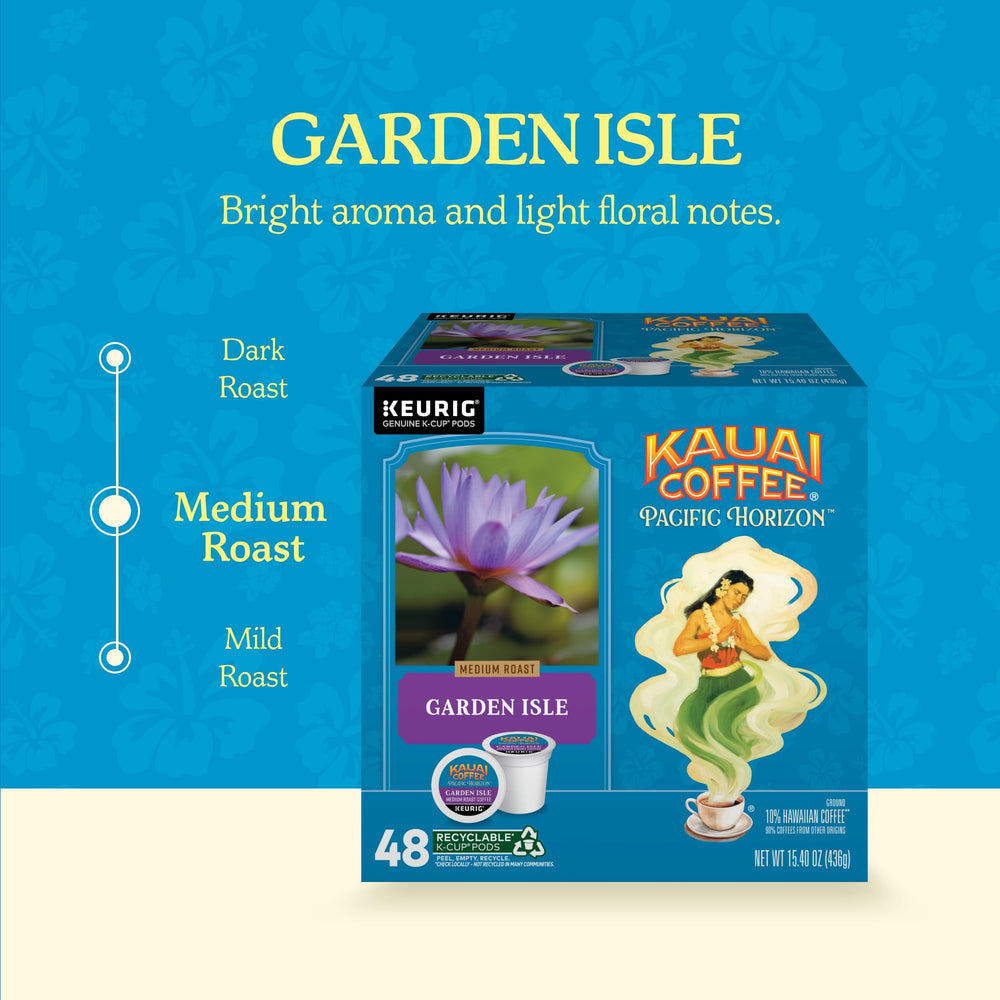 Kauai Coffee Keurig pod compatibility enables quick single-serve mornings.