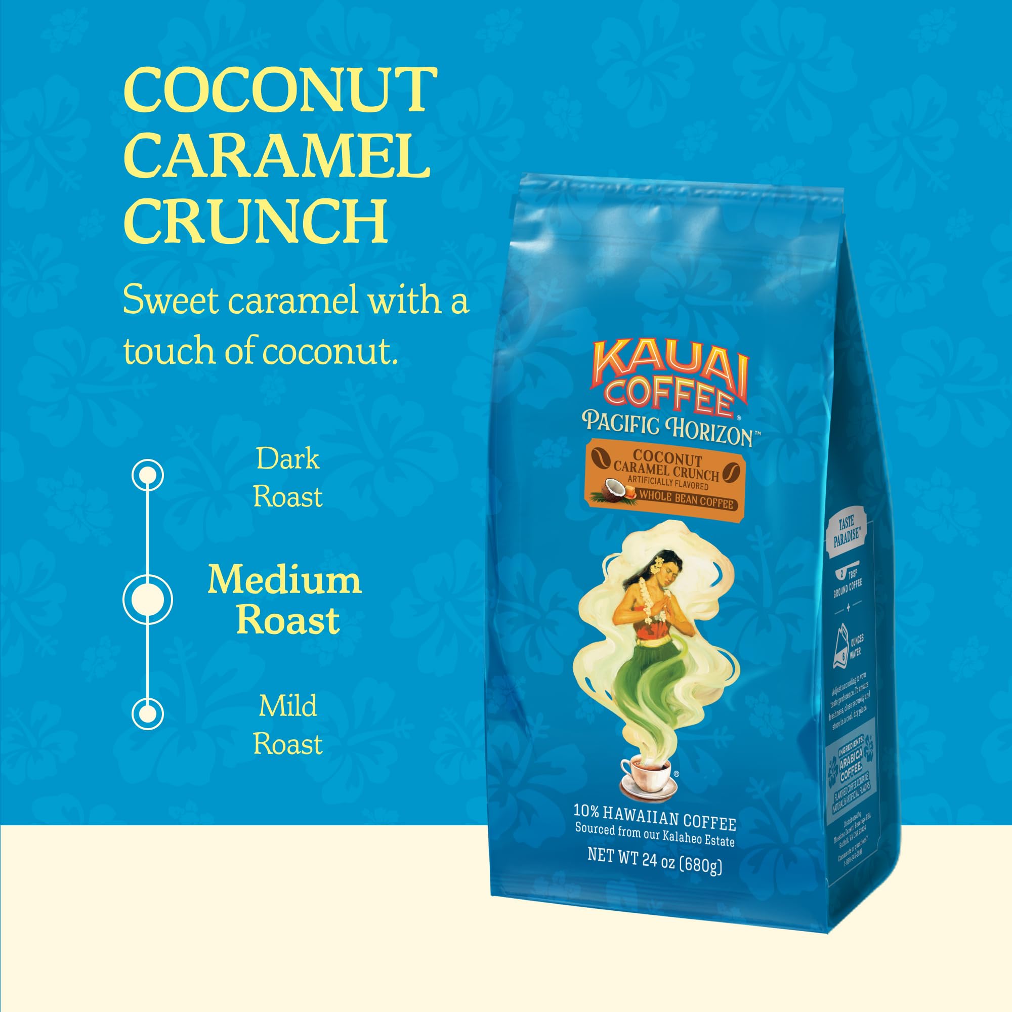Kauai Coffee pour-over cascade illustrating balanced flavor and sweetness