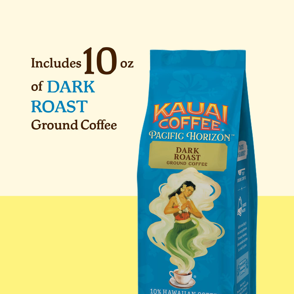 Pour-over setup with Kauai Coffee, showcasing versatile grind.