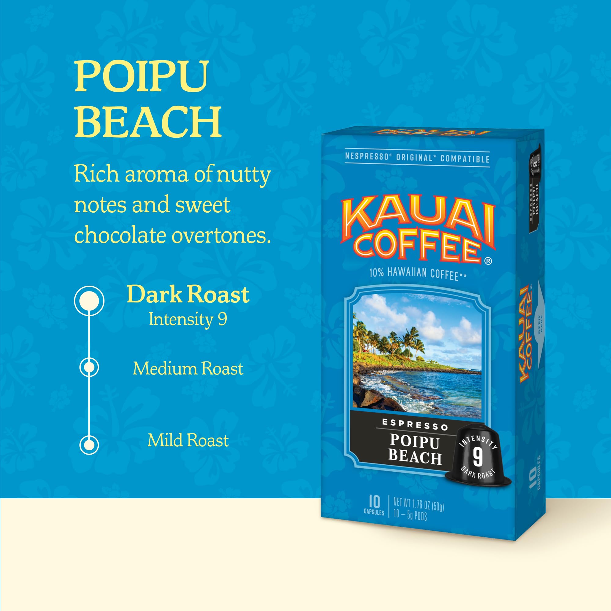 Kauai Coffee recyclable aluminum pod preserves aroma and flavor.