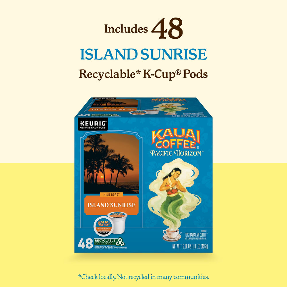 Kauai Coffee recyclable pods for eco-friendly mornings.