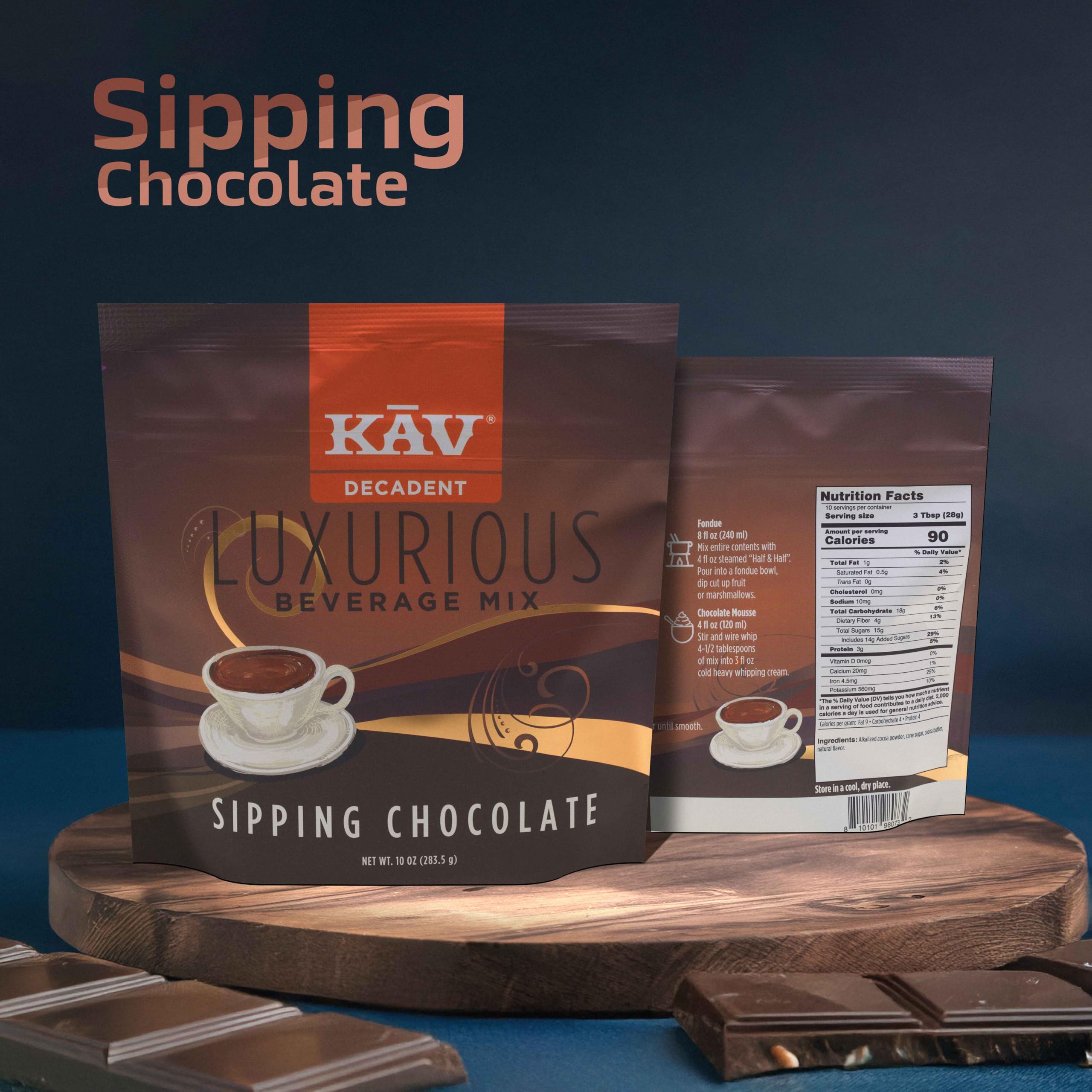 KAV Decadent cinnamon lavender twist adds warmth and aroma to drinks.