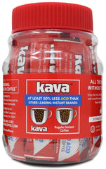 Kava single-serve stick open pack showcases portable coffee solution.