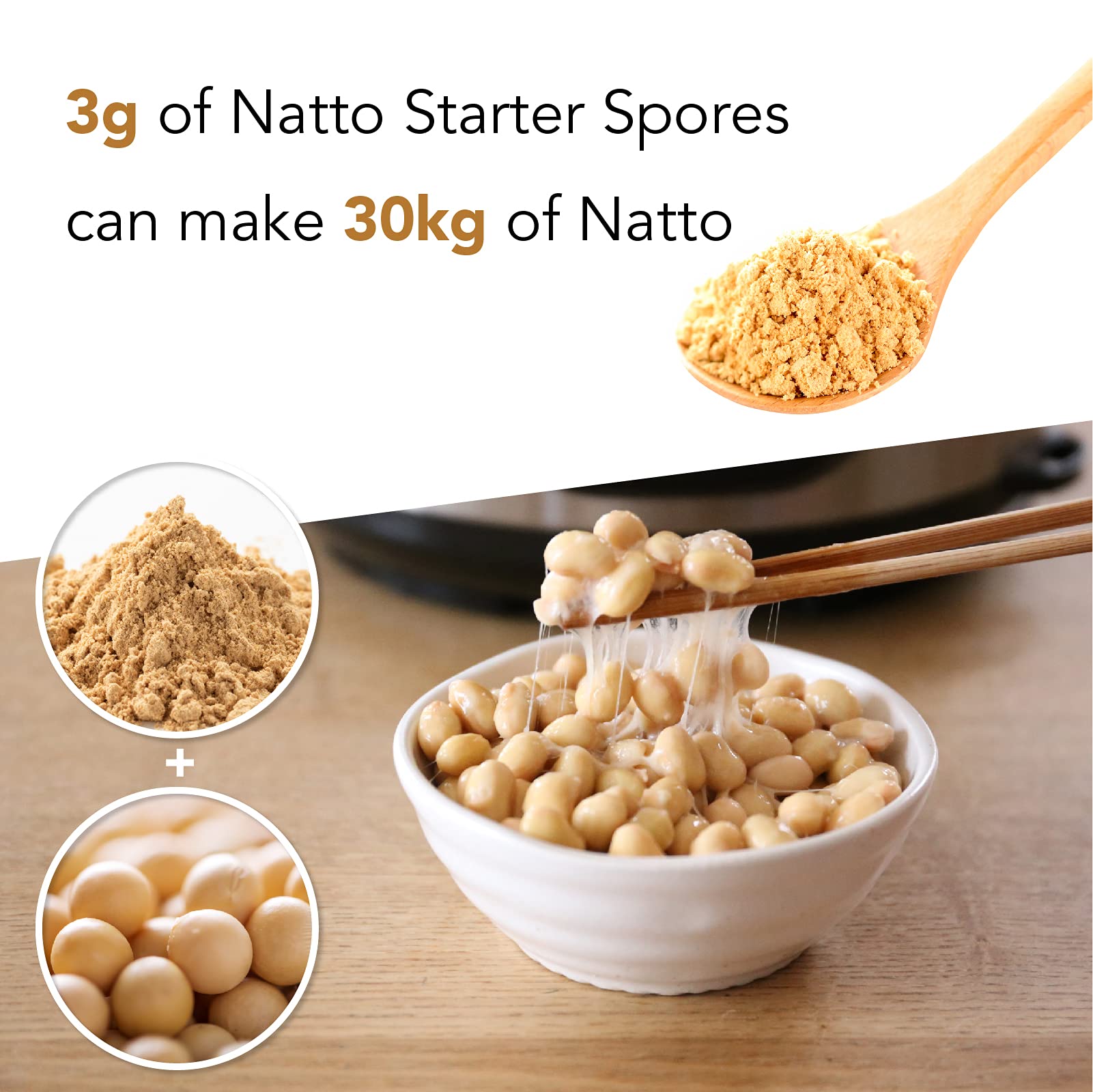 KAWASHIMAYA natto starter spoon included for measuring