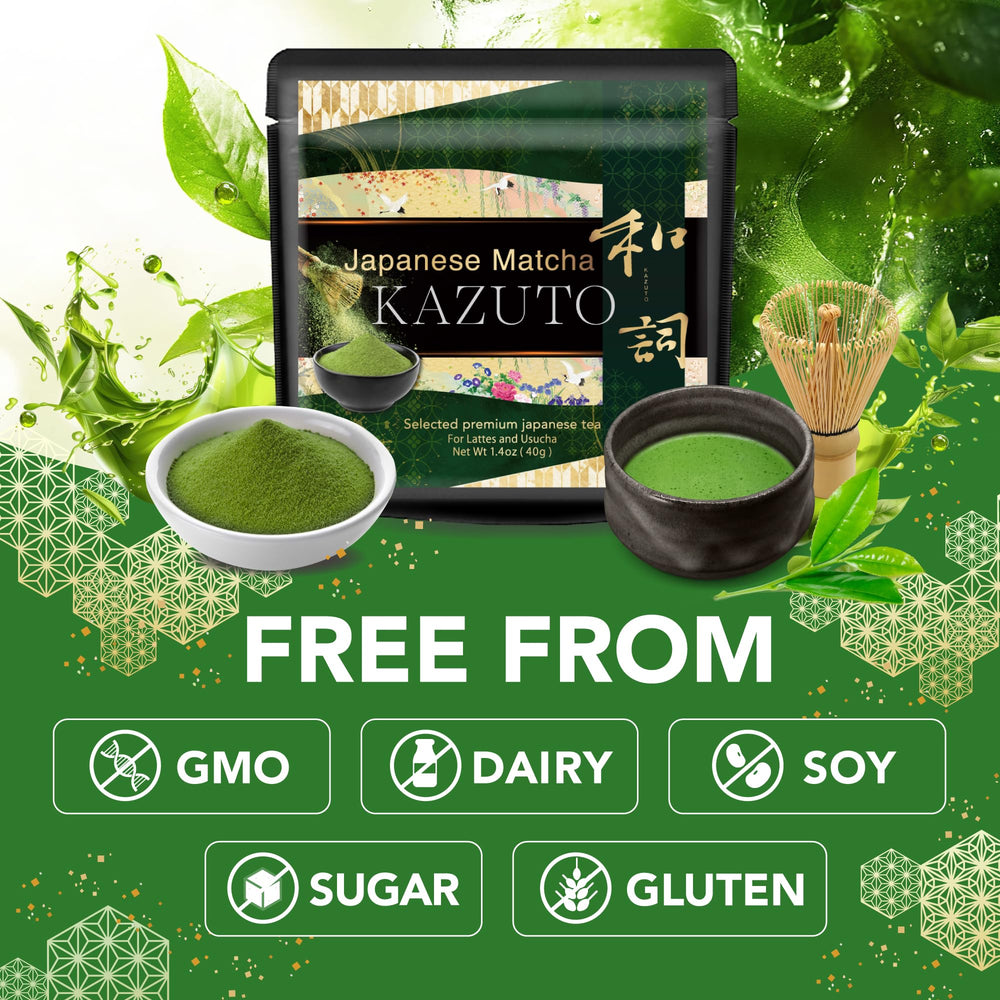 Stone-ground processing preserves vibrant color and smooth dissolution of Kazuto Imperial Matcha.