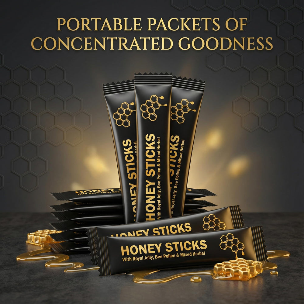 KBKTWOLT Organics Honey Sticks individual sachet image waiting to be opened
