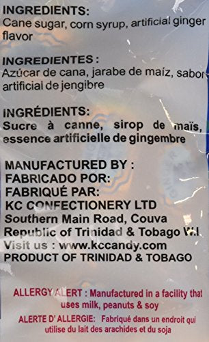 KC Candy Ginger Mints closeup reveals glossy ginger candies with a spicy-sweet bite