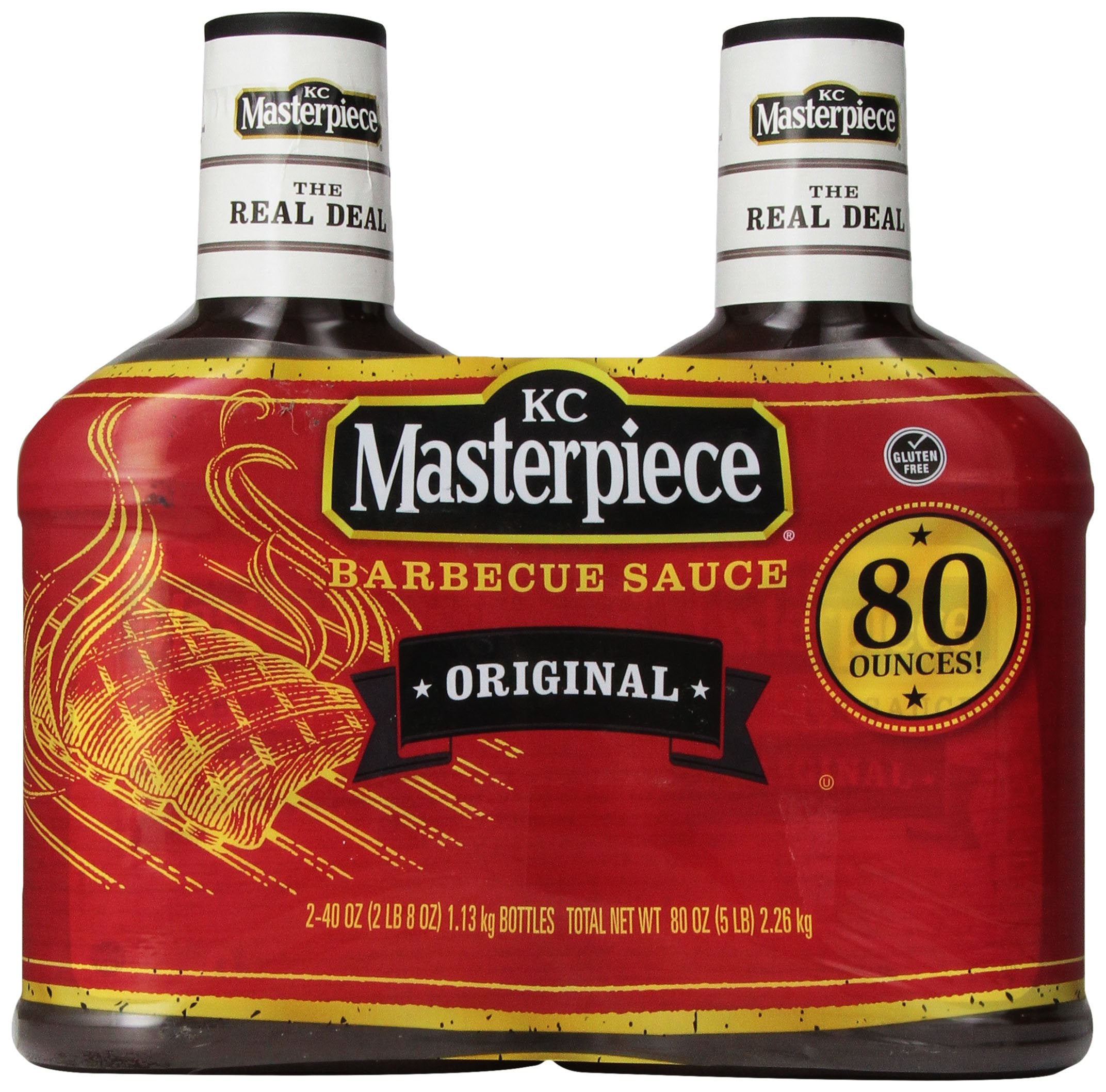 KC Masterpiece Original Sauce bottle pour for a rich barbecue glaze