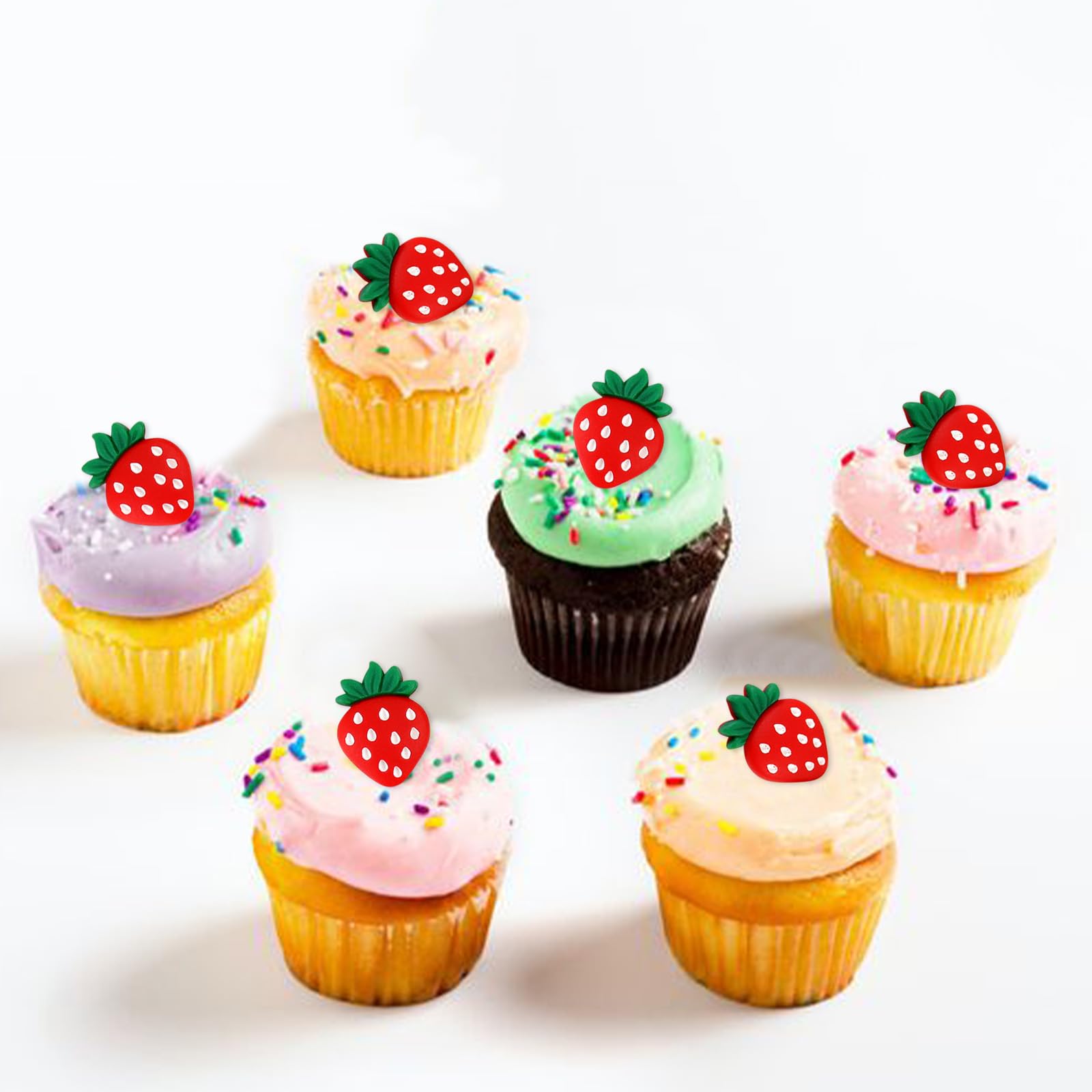 Keaziu cupcake topper close-up with vivid 2D design