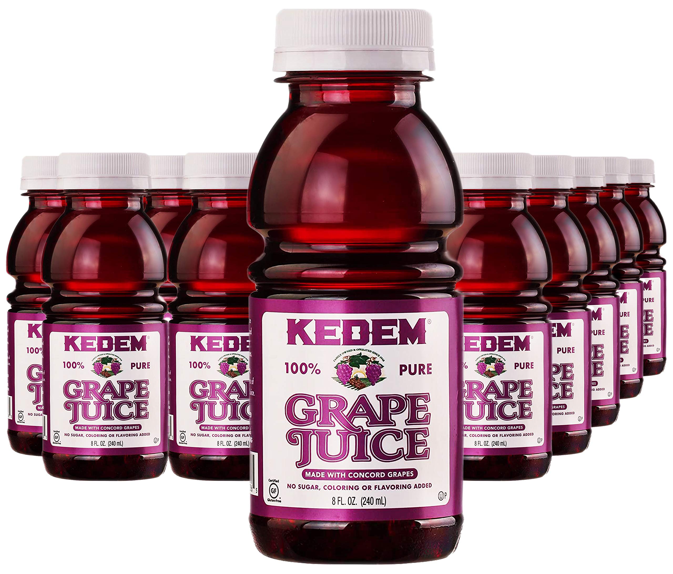 Kedem Concord Grape Juice 8oz bottle, portable for on-the-go celebrations.