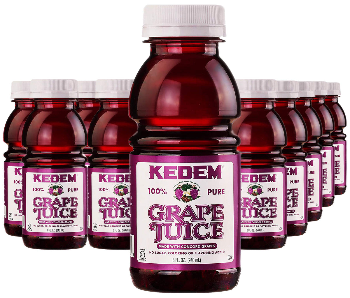 Kedem Concord Grape Juice 8oz bottle, portable for on-the-go celebrations.