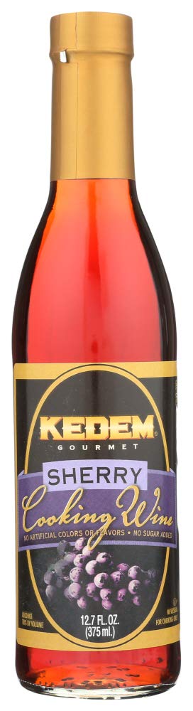 Kedem Gourmet Sherry Cooking Wine bottle, gluten-free and kosher.