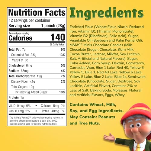 Keebler Chips Deluxe Minis with M&M’s close-up shows chocolate chips and colorful M&M bits.