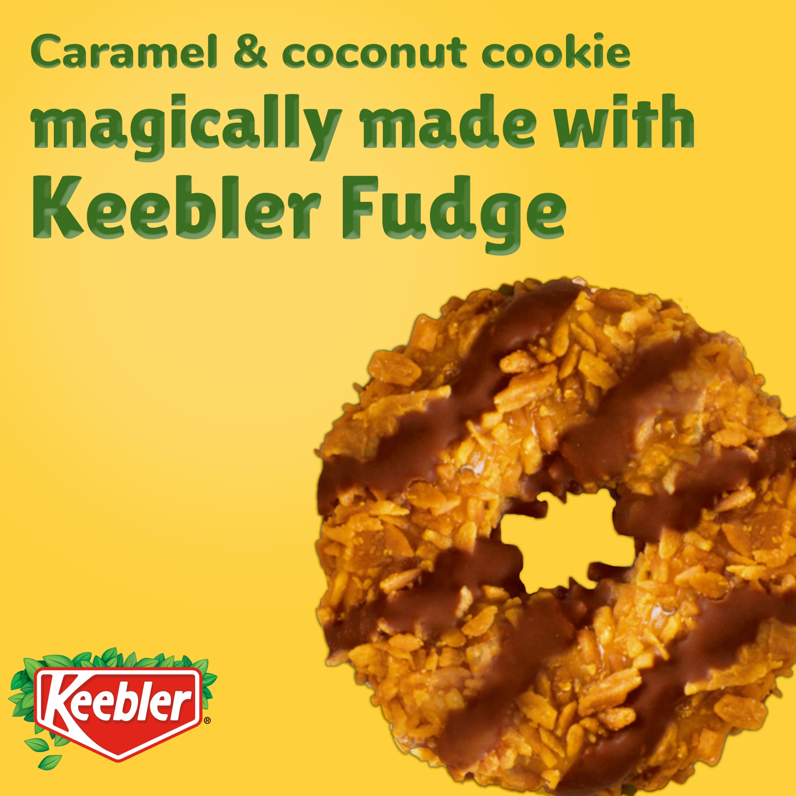 Keebler Coconut Dreams fudge crumbs highlight texture suitable for topping.