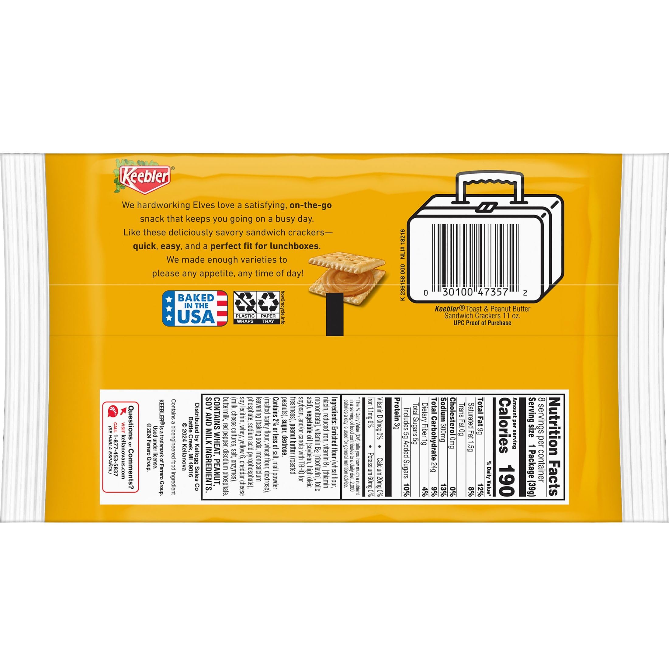 Keebler crackers on-the-go packaging is ready for lunches or commutes.