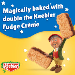 Keebler E.L. Fudge Elfwich paired with milk suggested for a comforting snack.
