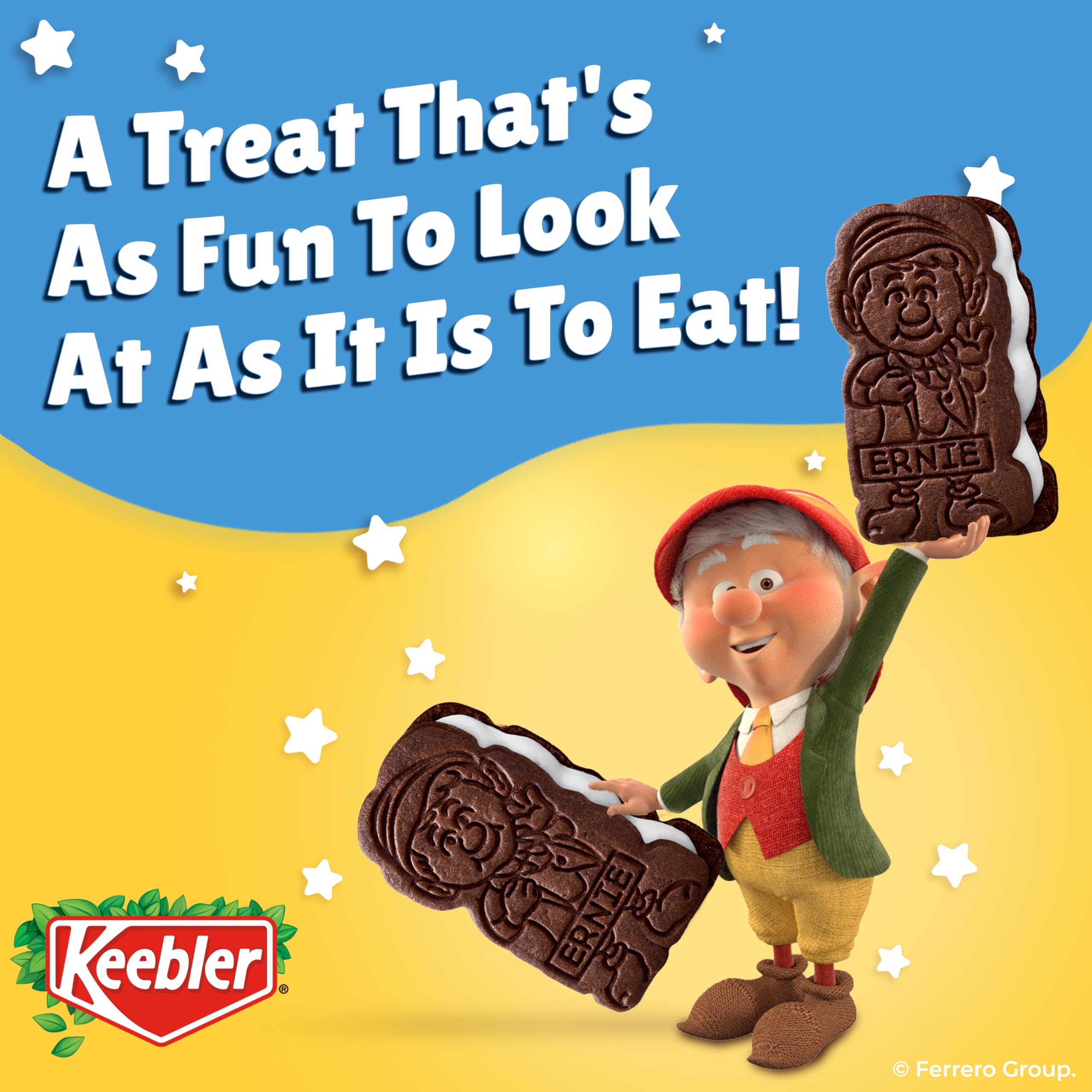 Keebler Elfwich elf-shaped cookies on a plate, perfect for sharing at gatherings.