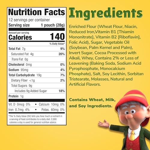 Individual mini cookies in a 1-ounce pack, travel-friendly snack