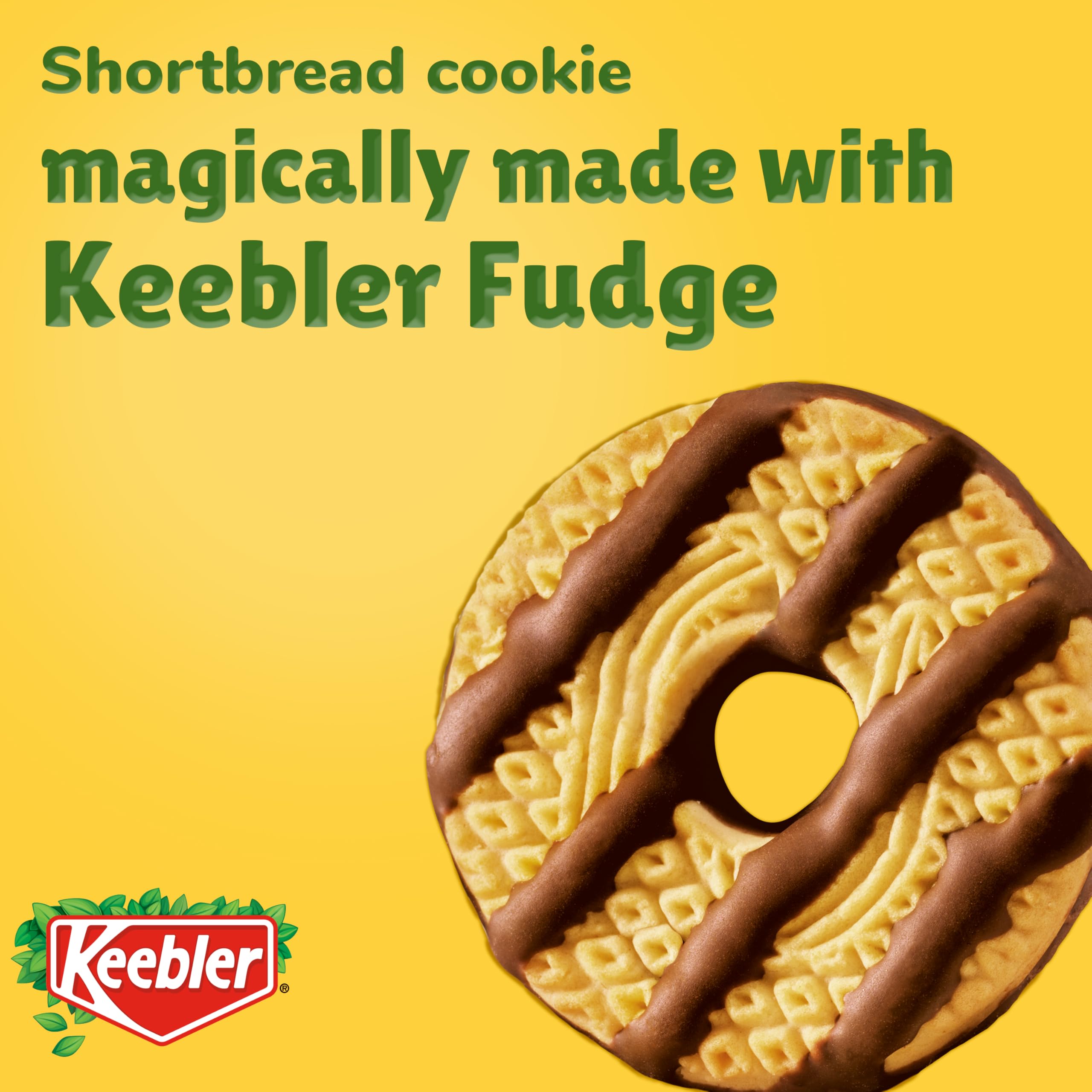 Keebler Fudge Stripes Original 11.5oz box on a kitchen counter, ready for snacking.