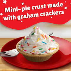 Keebler mini crusts close-up shows crumbly, buttery crust texture.