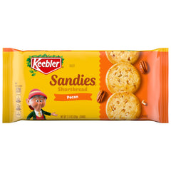 Keebler Sandies Pecan Shortbread cookies packaging, ideal for gifting and everyday snacking.