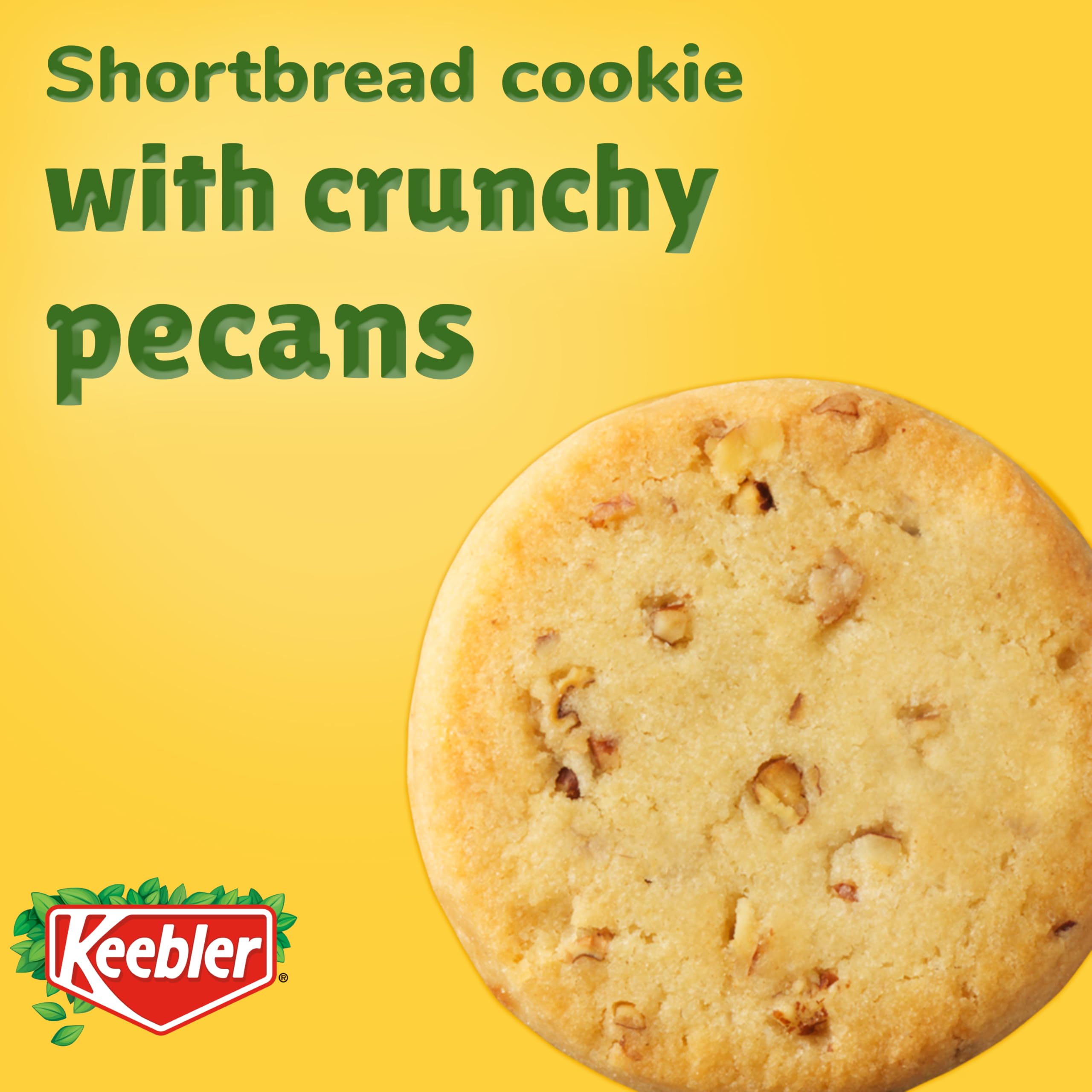 Keebler Sandies Shortbread pecan plate with tea, snack moment.