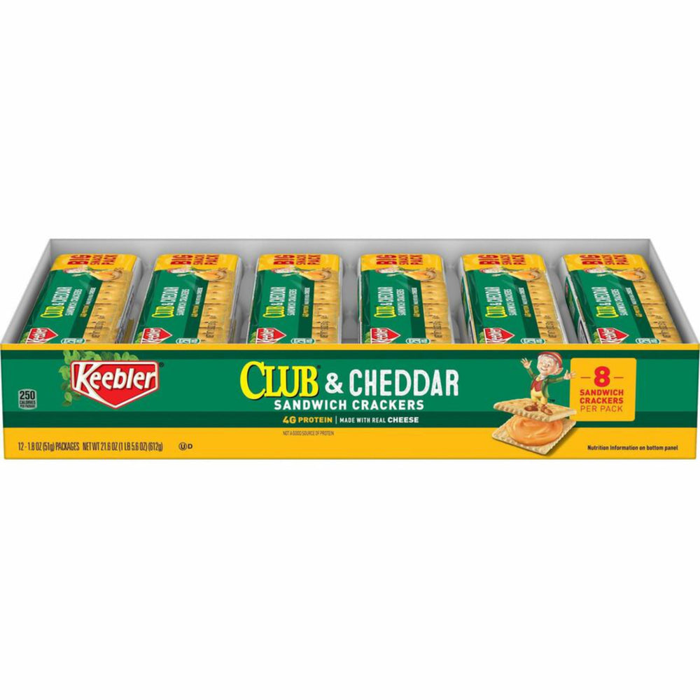 Keebler eight crackers per pack close-up focused on flavor