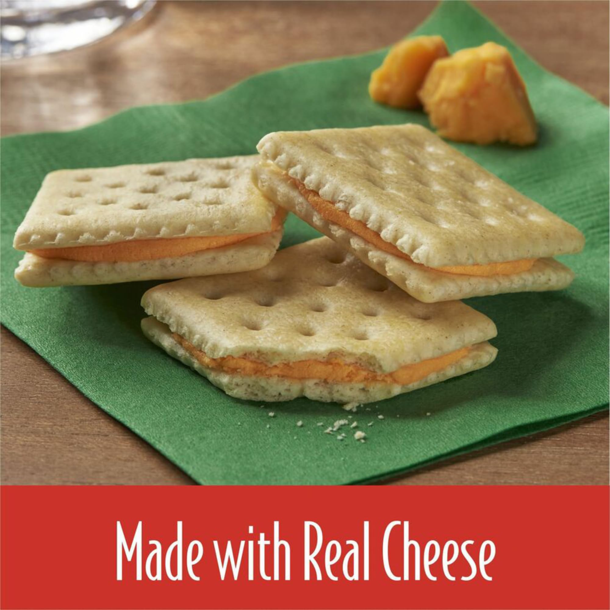 Keebler crackers inside wrapper showing portion control for on-the-go snacking
