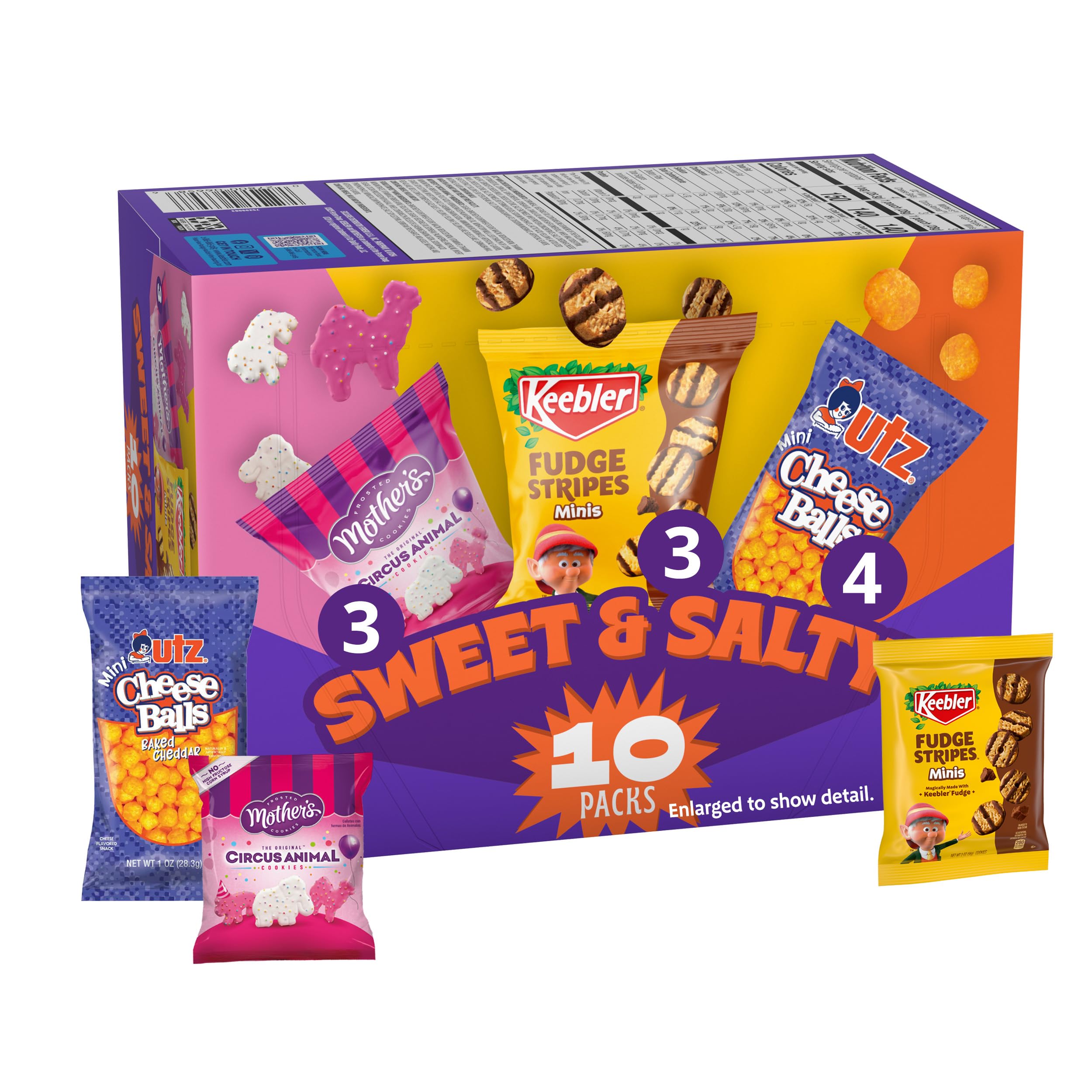 Keebler Sweet and Salty Variety Pack box with cookies and snacks for on-the-go moments.