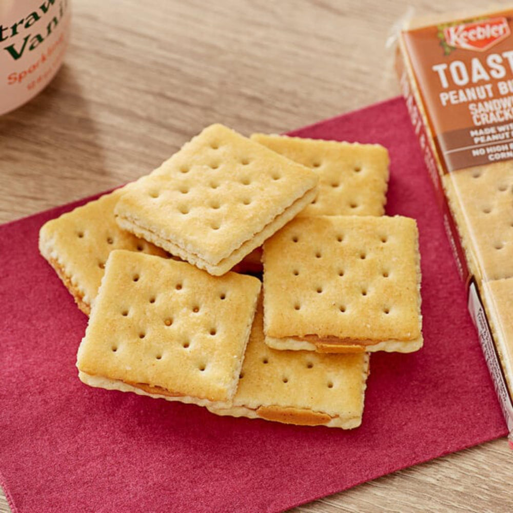 Close-up of Keebler label on the Toast & Peanut Butter Crackers
