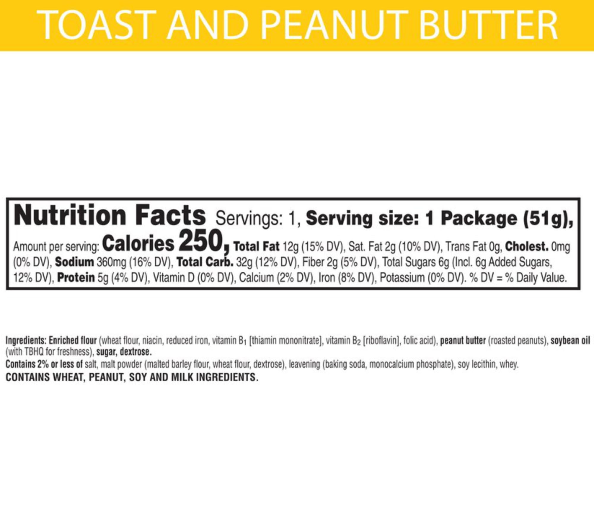 Lunchbox-ready Keebler Toast and Peanut Butter Crackers option