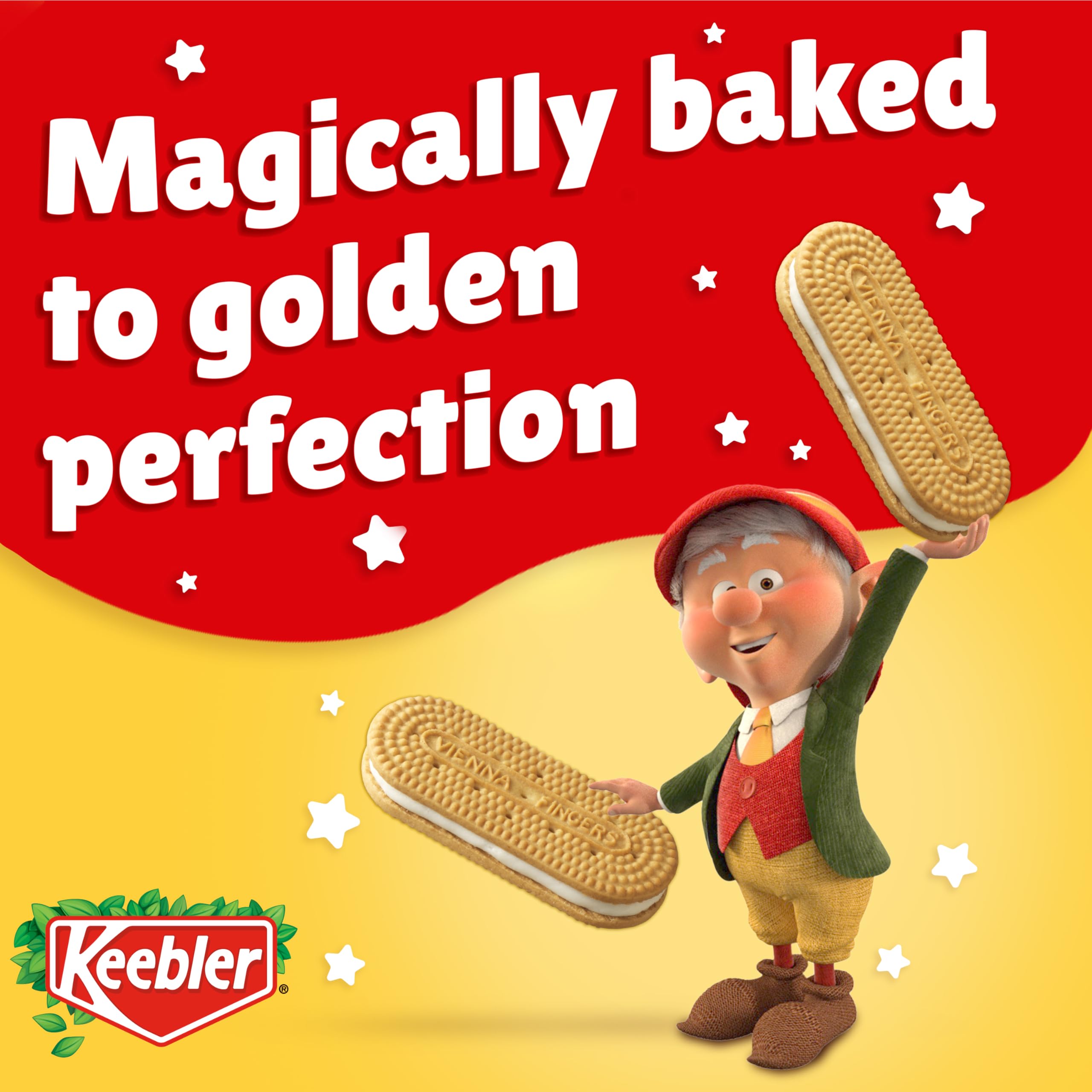Keebler Vienna Fingers served on a dessert plate for sharing.