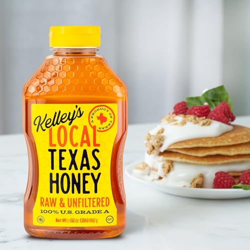Raw honey texture close-up from Kelleys Local Texas Honey, ideal for drizzling.