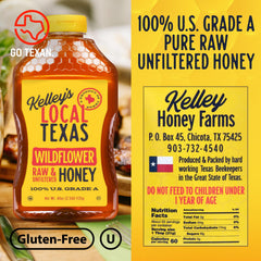 Pour Kelley’s Wildflower Honey to naturally sweeten tea.