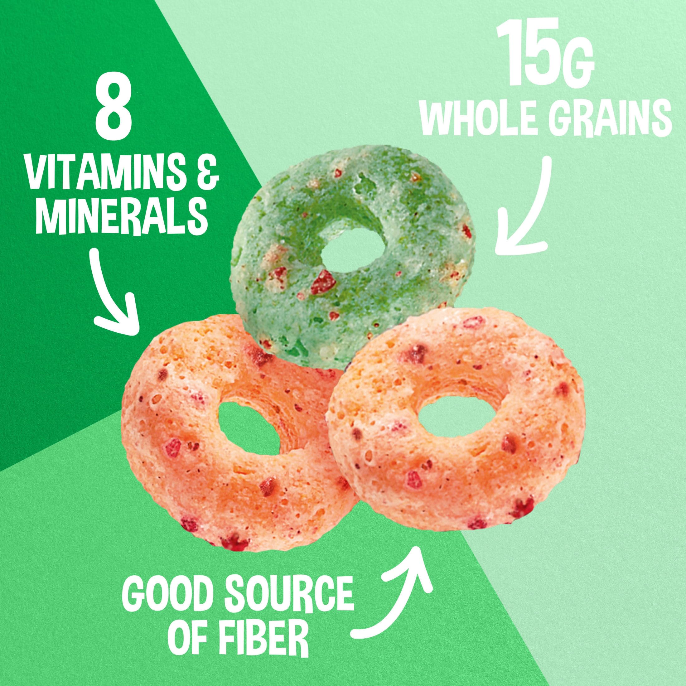 Kellogg's Apple Jacks giant size box on a kitchen counter