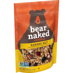 Kellogg's Bear Naked Banana Nut granola pack shot, convenient on-the-go snack.