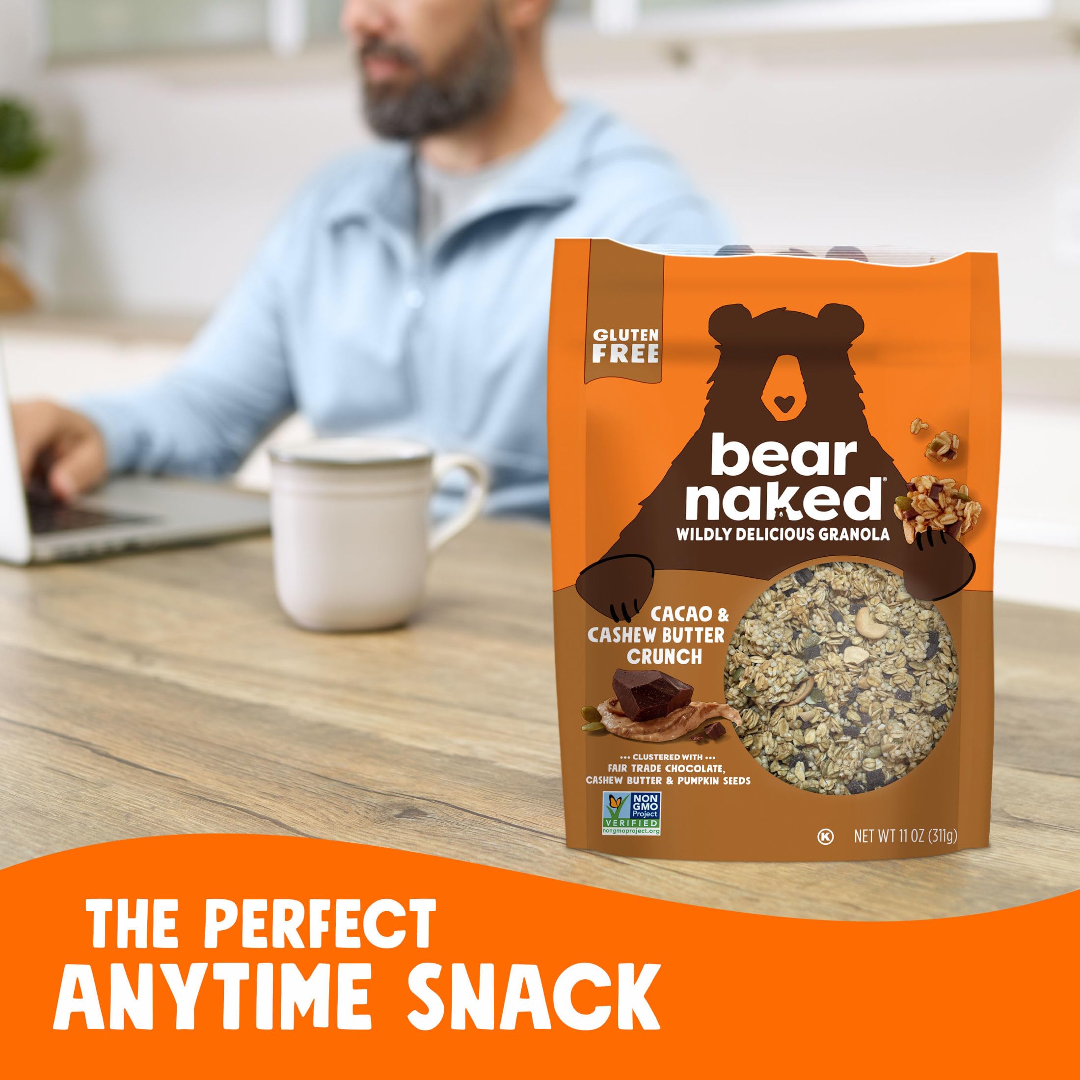 Bear Naked granola with fair-trade chocolate and pumpkin seeds